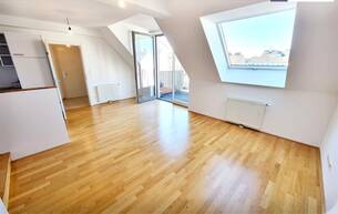 Anlage Wohnung Neuer Preis! WOW! Stylisch Wohnen im Dachgeschoss! Hofseitiger West-Balkon + Perfekte Raumaufteilung + Perfekte Infrastruktur + Ruhige Seitengasse + Toller Fernblick! 1100 Wien