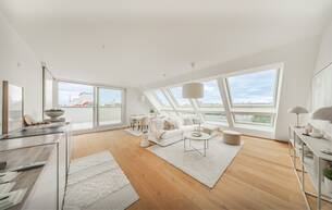 Wohnen Wohnung ORIGINELLES PENTHOUSE>> Dachterrassentraum in urbaner Lage mit Spitzenanbindung in die Innenstadt >> U4 / U6 Längenfeldgasse 1120 Wien