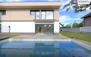 Wohnen Reihen/Doppelhaus Jetzt oder nie! Sommer am eigenen Pool I 4-Zimmer I Doppelhaushälfte I Ziegelmassiv I Terrasse I Garten I familienfreundliche Lage I Brunn am Gebirge I Wien-Nähe! 2345 Brunn am Gebirge