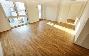 Anlage Wohnung Klein in der Fläche - Groß im Lebensgefühl! Ideale Kleinwohnung mit sonniger Terrasse! TOP-Neubauprojekt im Grünen + Klimaaktiv Bronze + Wärmepumpe und Solaranlage + Garage + Beste Vermietbarkeit! 1220 Wien