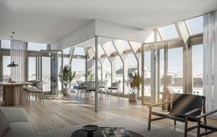 Wohnen Wohnung 3-Zimmer-Erstbezug am Naschmarkt, 105 m²Wohnfläche + 12 m² Loggia 1040 Wien
