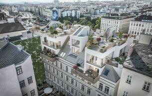Wohnen Wohnung 71 m² Erstbezug am Nachmarkt, 2 Zimmer mit 9 m² Loggia und 56 m² Dachterrasse 1040 Wien