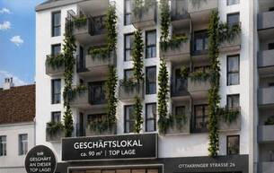 Gewerbe Einzelhandel Direkt auf der Ottakringer Straße! Erstbezug! Vielseitiges Geschäftslokal mit großer Glasfront! Inkl. Garagenstellplatz! 1170 Wien