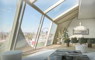 Wohnen Wohnung MAISON 29 - L'art de vivre | Gigantischer PRATERBLICK! Südseitige Wohnküche mit charmantem Türmchen! 2 Terrassen mit über 50 qm! 1020 Wien