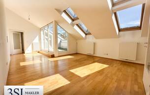 Wohnen Wohnung Sonnige Dachterrasse, Hohe Räume, Smarte Raumaufteilung – Elegante Dachgeschosswohnung im 3. Bezirk 1030 Wien