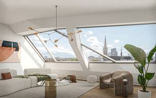 Wohnen Wohnung Traumhafte Dachgeschoss-Maisonette mit Terrasse | 32 m² Freifläche, 3 Zimmer 1030 Wien