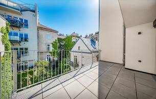 Wohnen Wohnung Drei-Zimmer-ERSTBEZUG mit hofseitiger, großer Terrasse! Grünblick in den Innenhof! 1050 Wien
