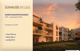 Wohnen Wohnung FÜR ANLEGER // Zuhause IM LEO | Exklusive 2 Zimmer Wohnung mit Balkon | 2.OG | Tiefgarage im Gebäude | Hauptstraße | Ende 2028 - Top 32 2333 Leopoldsdorf