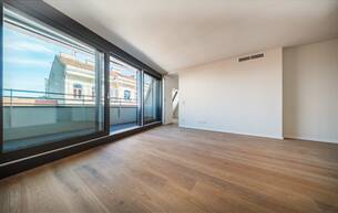 Wohnen Wohnung ESSENZ NO. 1 - Gut aufgeteilter Erstbezug (52 m²) im 1. DG mit wenig Schrägen | 6 m² Loggia, 2 Zimmer 1050 Wien Wohnen Wohnung ESSENZ NO. 1 - Gut aufgeteilter Erstbezug (52 m²) im 1. DG mit wenig Schrägen | 6 m² Loggia, 2 Zimmer 1050 Wien