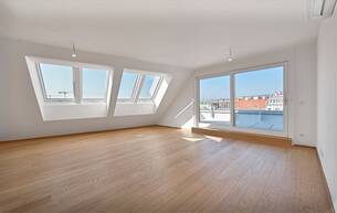 Wohnen Wohnung THE TEMPTATION - Dachgeschoss-Maisonette mit 2 Terrassen + Balkon | 23 m² Freifläche, 3 Zimmer 1180 Wien