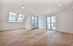 Wohnen Wohnung EXKLUSIVES DACHGESCHOSS! Klimatisierter Erstbezug mit herrlicher Dachterrasse 1040 Wien